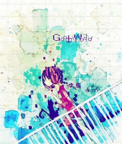 一块染着不同颜色的拼图