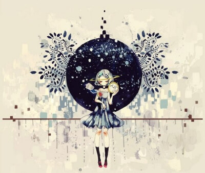 一块染着不同颜色的拼图