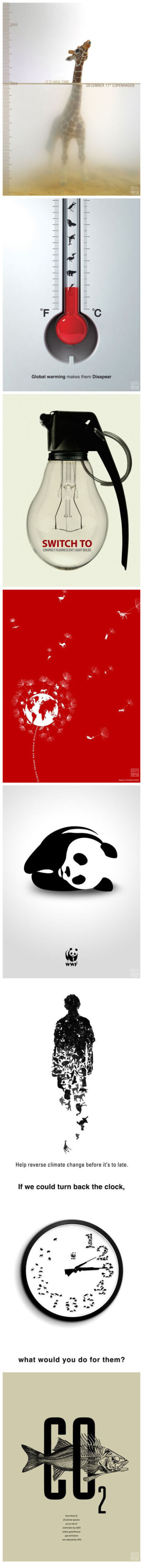 【海报设计】时光不能逆流，请善待我们的地球。意大利国际海报设计大赛获奖作品精选。