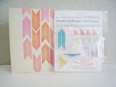 Southwestern Native American Style Clear Rubber Stamp Set 2 of 2 西南部的印第安人风格清晰的橡皮图章集