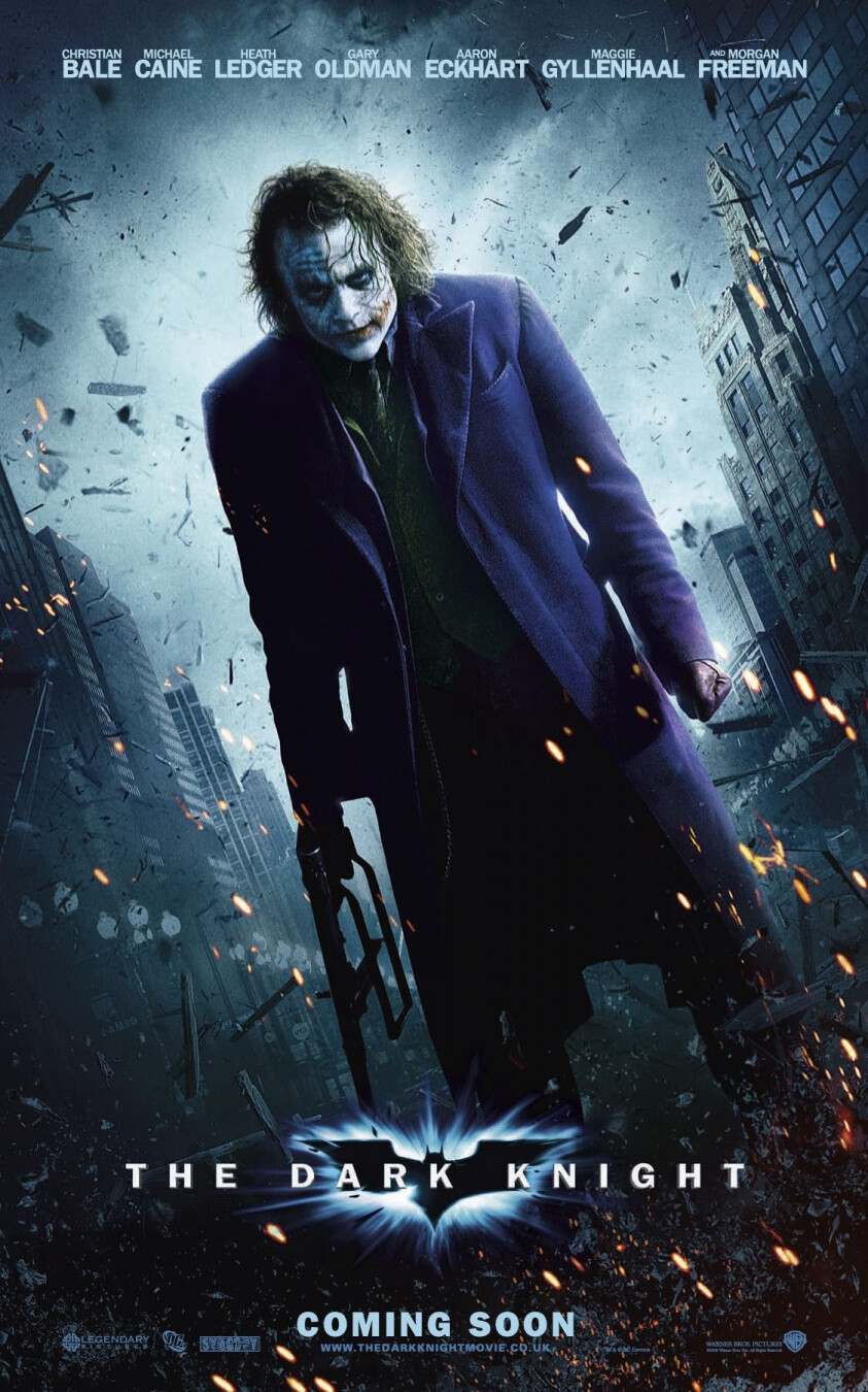 The Dark Knight, 蝙蝠侠前传2。。相当精彩，最爱的Joker, 当了两年多的桌面也没想过换。。。why so serious?...哈哈哈