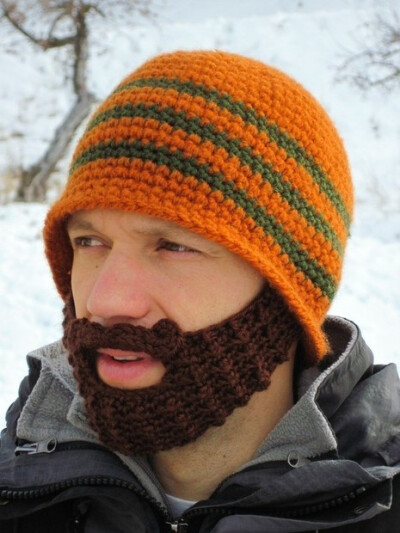 Crocheted Beard Beanies