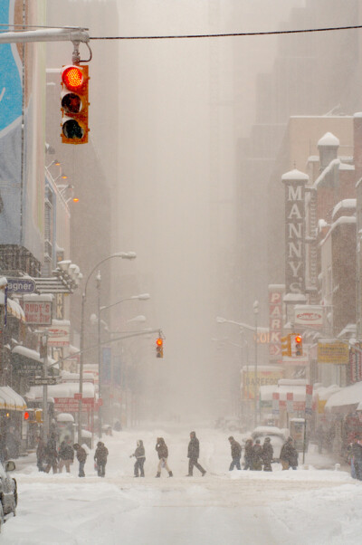 纽约的大雪天