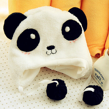 国宝小熊猫 DIY布艺 婴儿宝宝用品 熊猫造型护耳帽