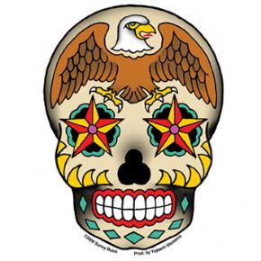 Vinyl Sticker Vehicle Graphic Guitar Art Eagle Sugar Skull