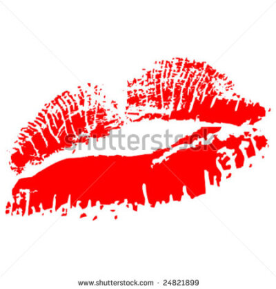 stock vector : red lipstick - vector