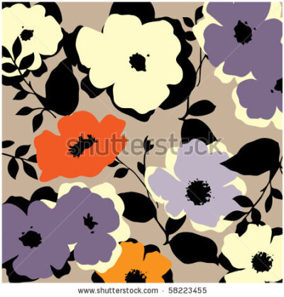 stock vector : art vintage floral background