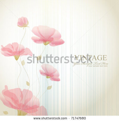 stock vector : vector vintage background with flowers