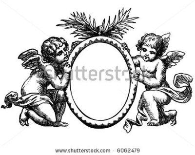 stock vector : Angels in style of a baroque