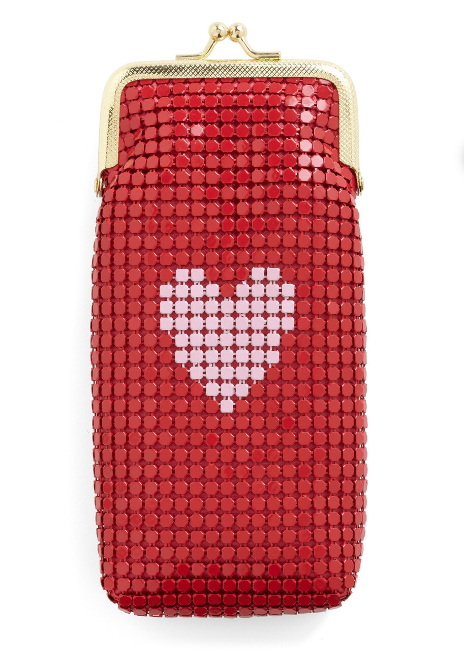 First in Glasses Case in Haute Heart