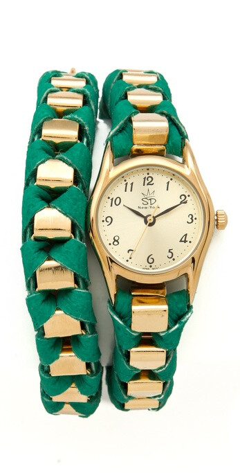  Sara Designs NY Box Chain Wrap Watch