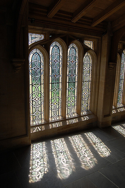 Ely Cathedral - stained glass with shadow