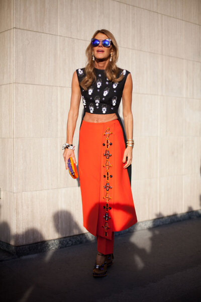 Street Style Anna Dello Russo in her Fall Prada.