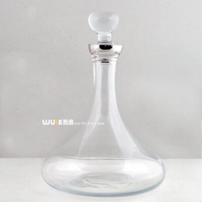 WUSE吾舍 经典款带盖水晶玻璃醒酒器/分酒器