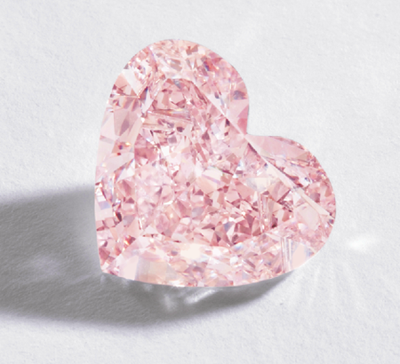 5ct orangey-pink heart-shaped diamond from Sotheby&#39;s Important Jewels Sale