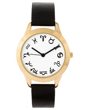 英國代購ASOS正品十二星座符號復古vintage窄版金色金屬石英手錶