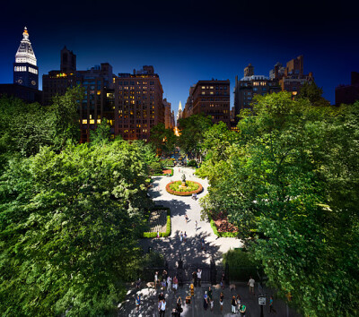 【Day to Night】Gramercy Park, NYC - Stephen Wilkes