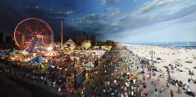 【Day to Night】Coney Island - Stephen Wilkes