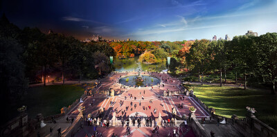 【Day to Night】Bethesda Fountain, Central Park - Stephen Wilkes