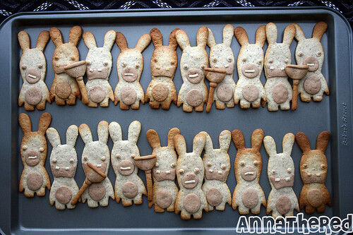 Raving Rabbids Cookies platter、美食、曲奇、饼干、甜点、烘烤、我开动啦、cookies、食物、摄影、逾越节盛宴、收录于itme、胡桃夹子