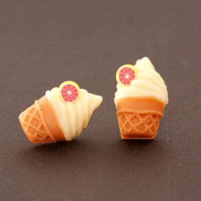 Grapefruit Ice Cream earrings