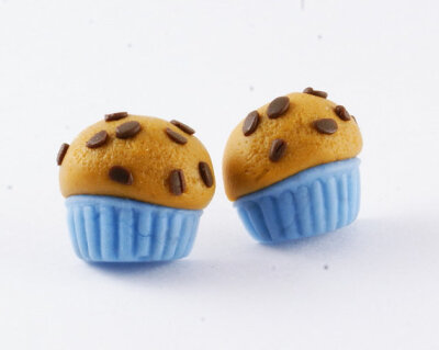 blue cupcakes earrings