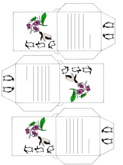 花种分享用的小信封，用A4纸打出来的大小就是正好3个的。