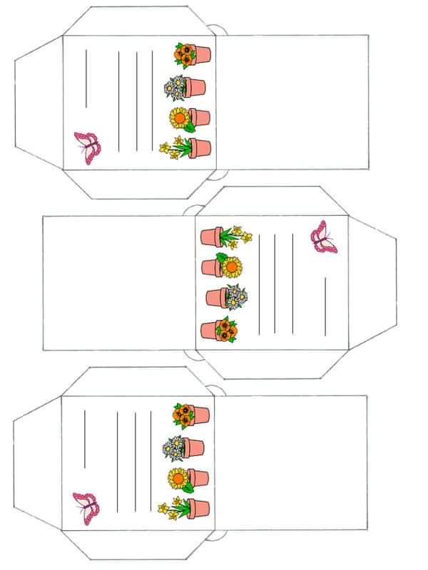 花种分享用的小信封，用A4纸打出来的大小就是正好3个的。