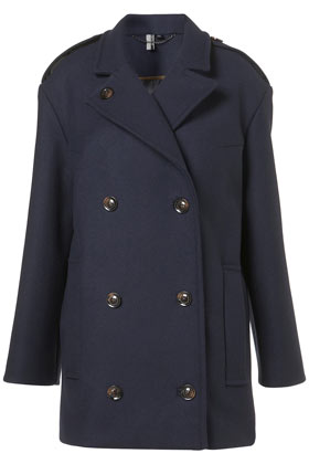 Navy Boyfriend Pea Coat