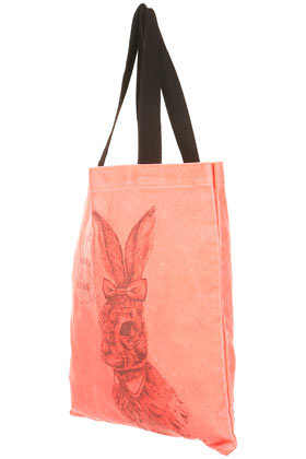 Bunny Bow Neon Shopper