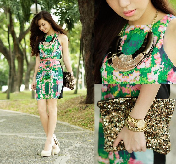 Urban Dressing Dress, Island Girl Necklaces, Sm Acc Belt, Call It Spring Heels 改良旗袍范儿 需妆容配饰 挑场合 有钱可入