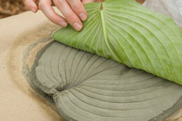 Leaf Stepping Stones 用水泥拓印叶片