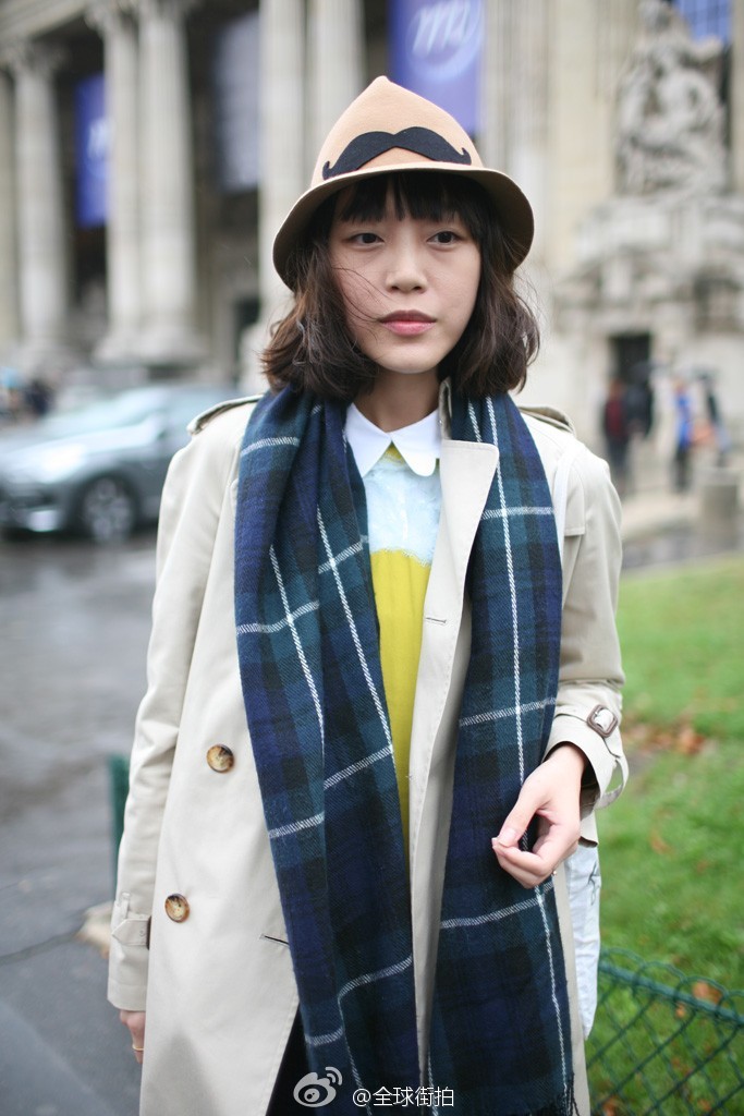 Streetstyle | PFW 2013 S/S | Paris Fashion Week | 巴黎春夏时装周街拍 帽子可爱~