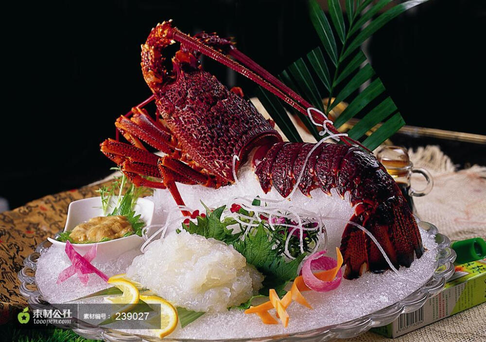 中华特色美食 澳洲龙虾刺身生活百科图片素材
