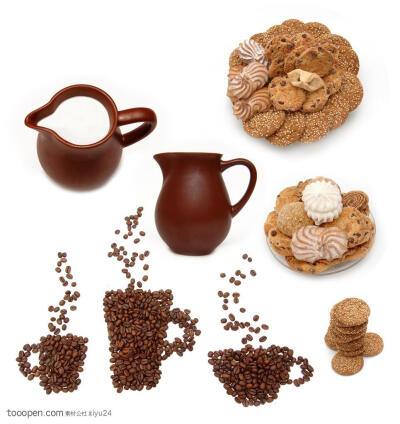 品味咖啡-咖啡与饼干生活百科图片素材
