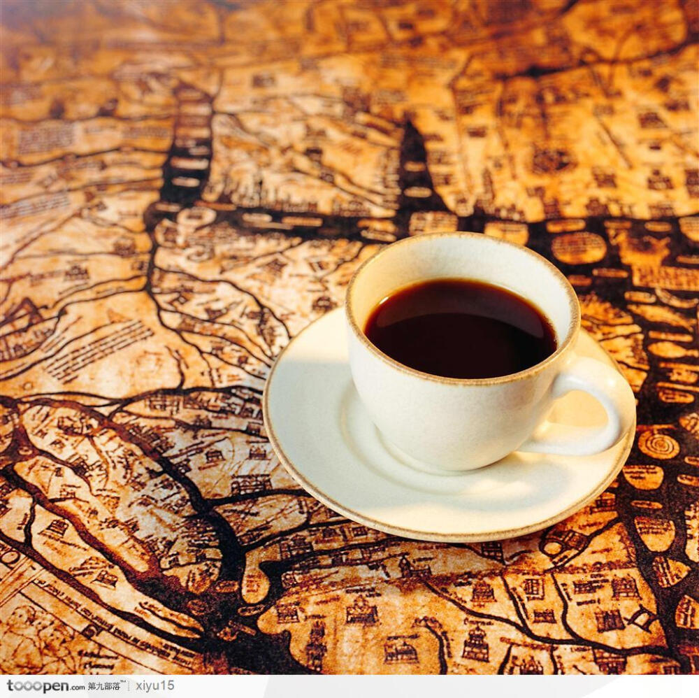咖啡物语-地图上的咖啡生活百科图片素材