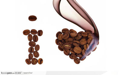 咖啡豆拼成的心形生活百科图片素材