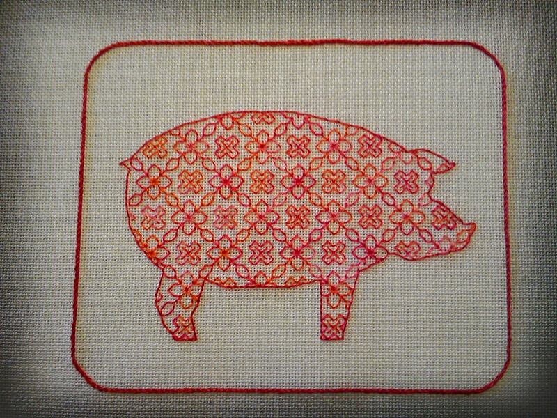 Blackwork Pig