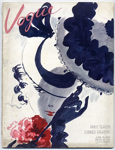 Vogue USA 1935 June cover by Jean Pagès