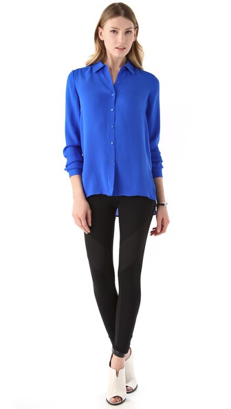 Theory Kissa Double Silk Shirt