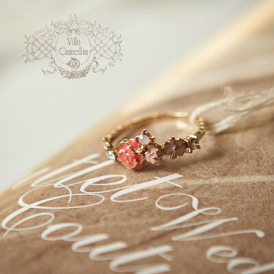 滴釉蔷薇花环 戒指