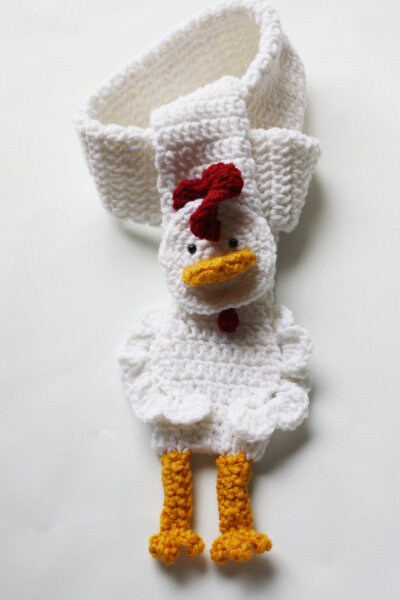 crochet chicken scarf PDF PATTERN ONLY