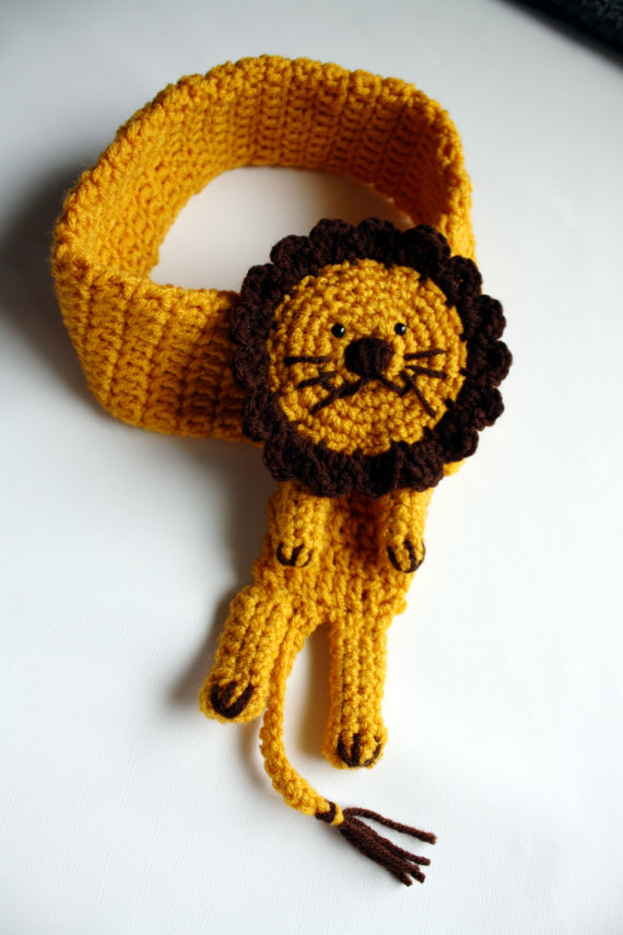 Crochet Lion Scarf PDF Pattern Only