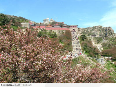 山东泰山风景-泰山之春中华传统图片素材