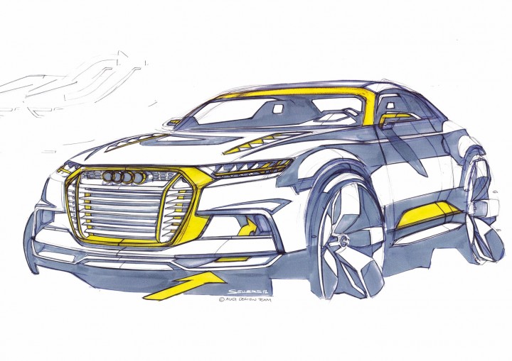 Audi Crosslane Coupé Concept: design sketches