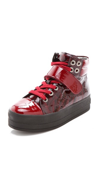 Sonia Rykiel Croc Print Patent Sneakers