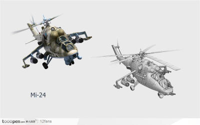 Mi-24战斗直升机工业科技图片素材