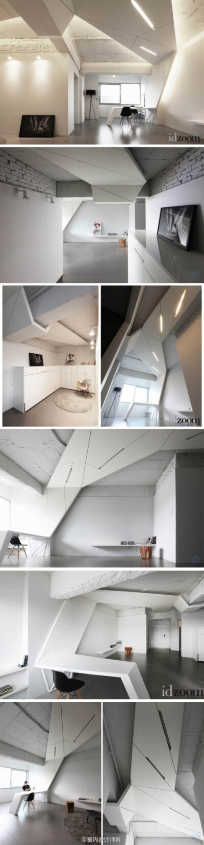 白色简约功能空间，乌托邦中的翼の屋，韩国首尔艺术家公寓创意设计~