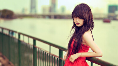 women models Asians bangs / 1920x1080 Wallpaper