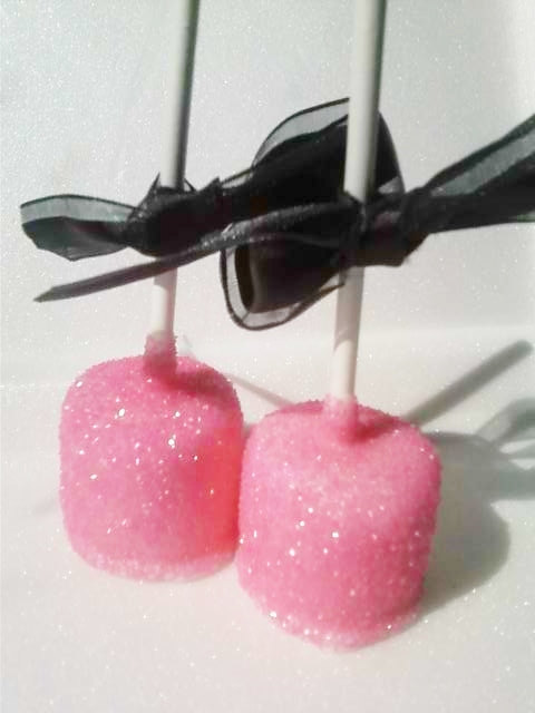 Glitz Pink Marshmallow Pops 1 dz